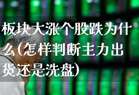 板块大涨个股跌为什么(怎样判断主力出货还是洗盘)_https://www.shshucaipeisong.com_上交所_第1张