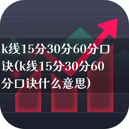 k线15分30分60分口诀(k线15分30分60分口诀什么意思)_https://www.shshucaipeisong.com_北交所_第1张
