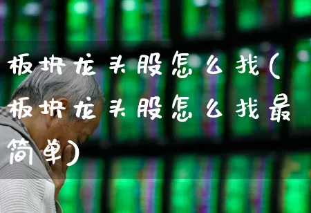 板块龙头股怎么找(板块龙头股怎么找最简单)_https://www.shshucaipeisong.com_创业板_第1张
