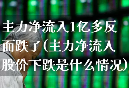 主力净流入1亿多反而跌了(主力净流入股价下跌是什么情况)_https://www.shshucaipeisong.com_深交所_第1张