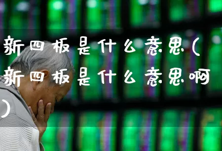 新四板是什么意思(新四板是什么意思啊)_https://www.shshucaipeisong.com_深交所_第1张