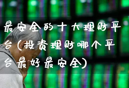 最安全的十大理财平台(投资理财哪个平台最好最安全)_https://www.shshucaipeisong.com_创业板_第1张