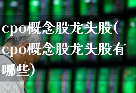 cpo概念股龙头股(cpo概念股龙头股有哪些)_https://www.shshucaipeisong.com_上交所_第1张