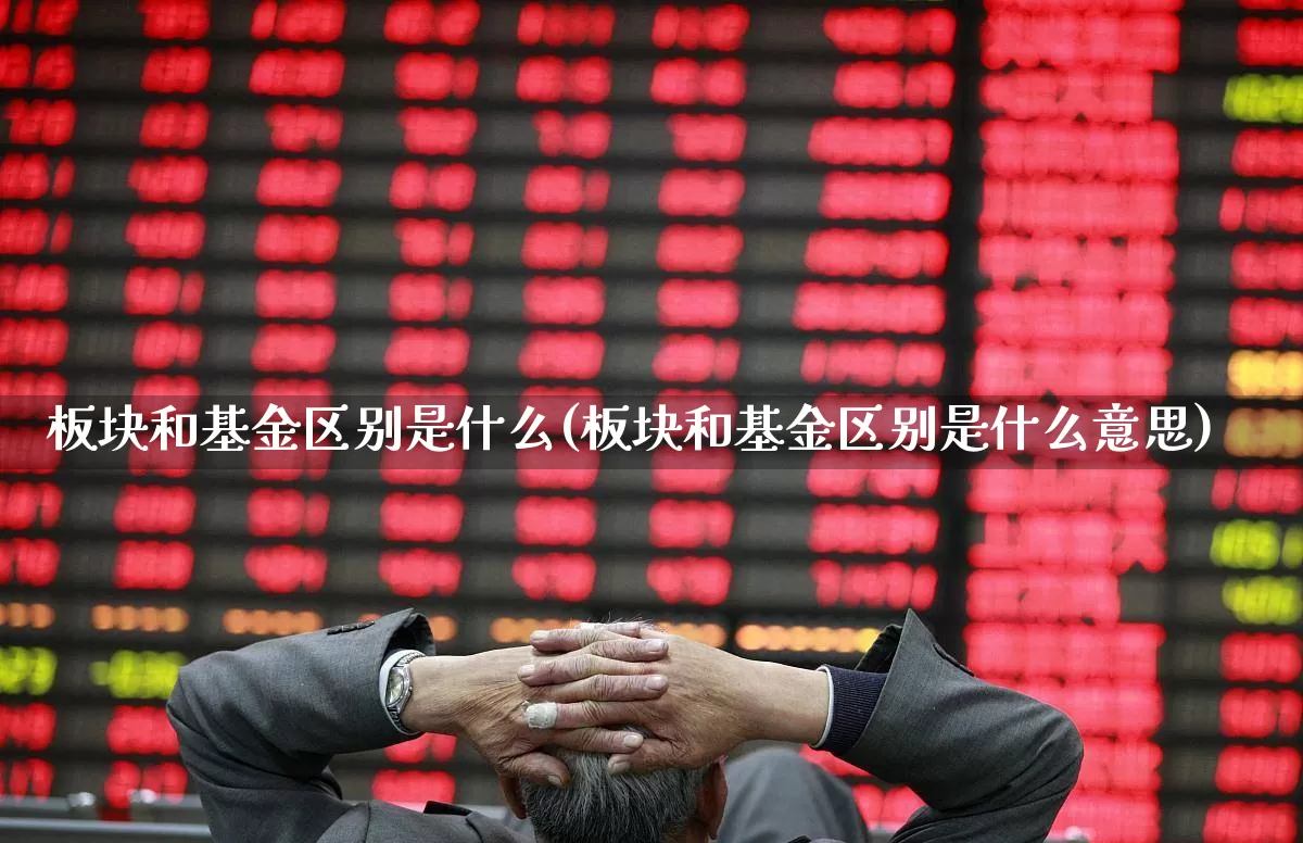 板块和基金区别是什么(板块和基金区别是什么意思)_https://www.shshucaipeisong.com_科创板_第1张