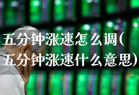五分钟涨速怎么调(五分钟涨速什么意思)_https://www.shshucaipeisong.com_北交所_第1张