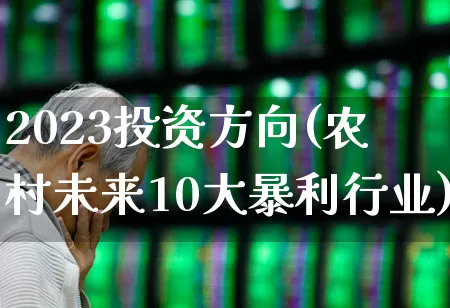 2023投资方向(农村未来10大暴利行业)_https://www.shshucaipeisong.com_创业板_第1张