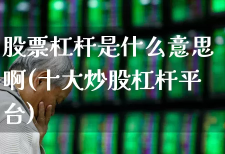 股票杠杆是什么意思啊(十大炒股杠杆平台)_https://www.shshucaipeisong.com_深交所_第1张