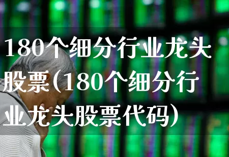 180个细分行业龙头股票(180个细分行业龙头股票代码)_https://www.shshucaipeisong.com_科创板_第1张
